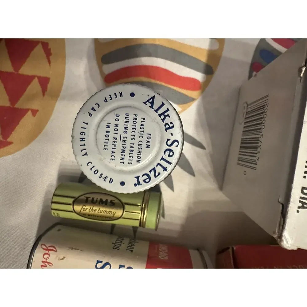 Mom Lot 50s 60s Band-Aid Sheer Strips Tin Cans Seltzer Tums Kitchen Props - Picture 6 of 9